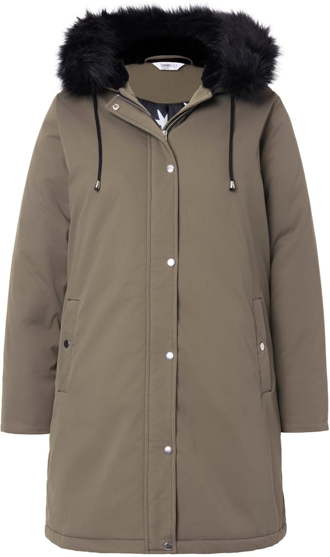 Angel of Style - Dames - Parka oversized capuchon sterrenpatroon - Kaki - Maat 46+