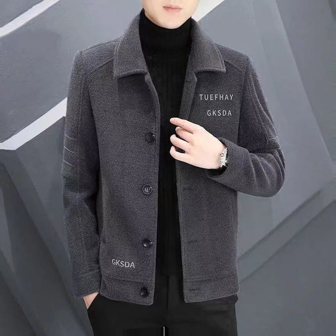 Herfst- en wintertrendmode Warme jas Heren Koreaans High-end Casual Winterkleding Knappe herentop 3XL grijs