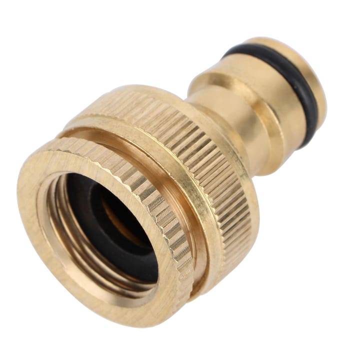 3/4 Messing Snelkoppeling Slangconnector Waterleidingadapter voor Thuis Tuin beige