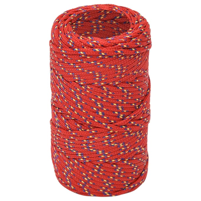 vidaXL - Boottouw - 2 - mm - 250 - m - polypropyleen - rood