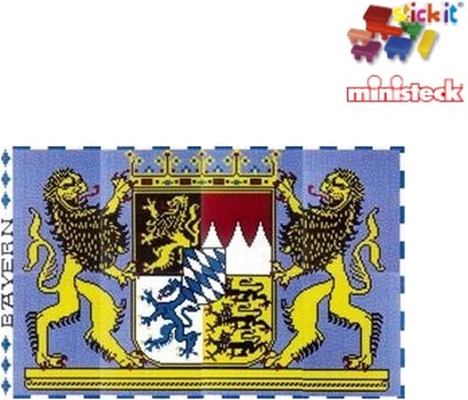 Stickit Wapen van de Beierse staat, compatibel met Ministeck