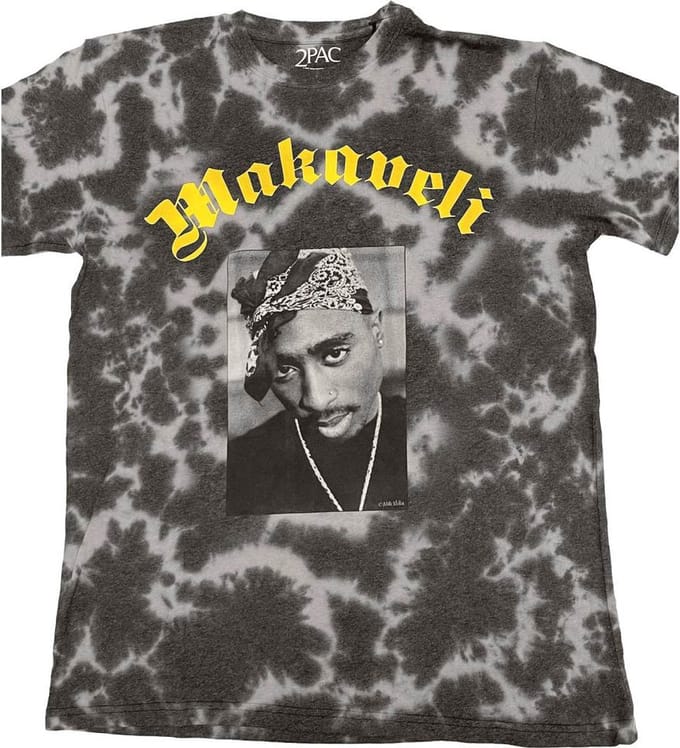 Tupac - Makaveli Heren T-shirt - M - Grijs