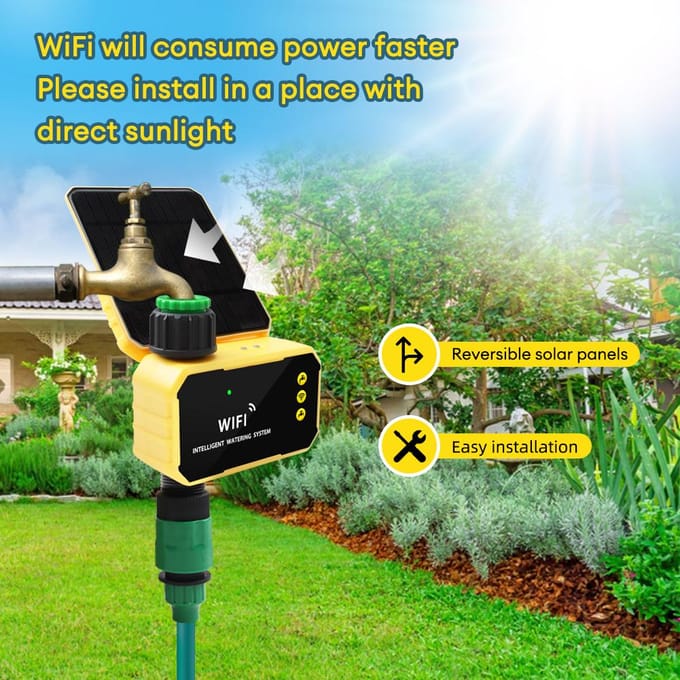 Tuya WiFI Intelligent Garden Irrigation Control Device Automatische waterbesparende irrigatiecontroller black