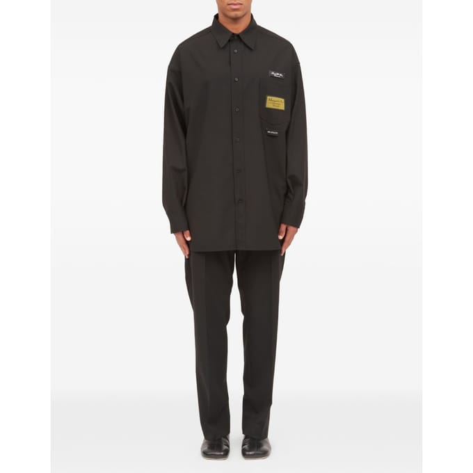 mm6 maison margiela shirt zwart man patch logo