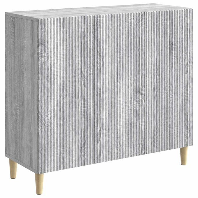 vidaXL - Dressoir - Grijs - sonoma - 89 - x - 34,5 - x - 80 - cm - Bewerkt - hout