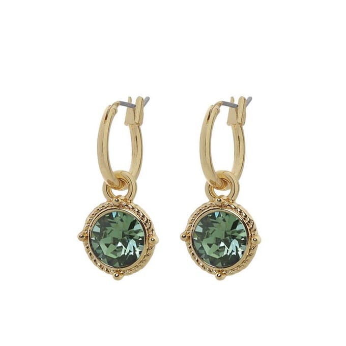 Biba Hang Oorbellen Goud met Swarovski Steentje Erinite