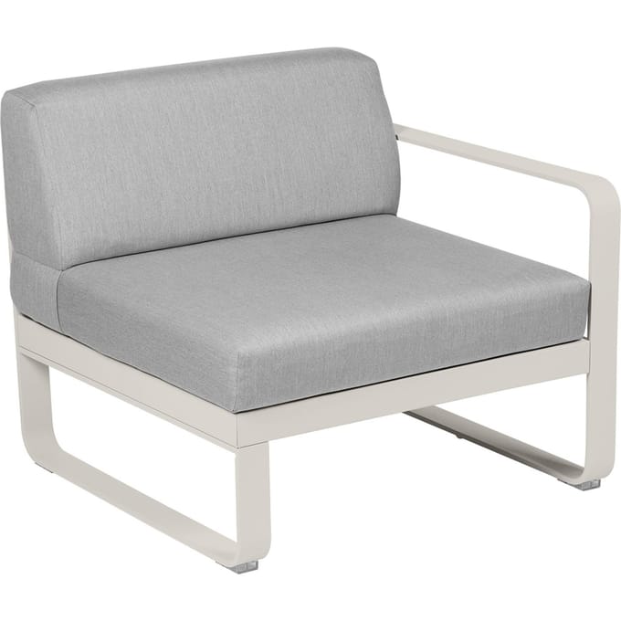 Fermob BELLEVIE Fauteuil Module rechts - A5 leemgrijs - 79 Flanelgrijs