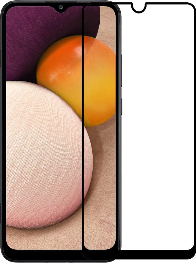 Screenprotector Geschikt voor Samsung Galaxy A02s - Full Cover - Beschermglas - Gehard Glas - Tempered Glass - Screen Protector