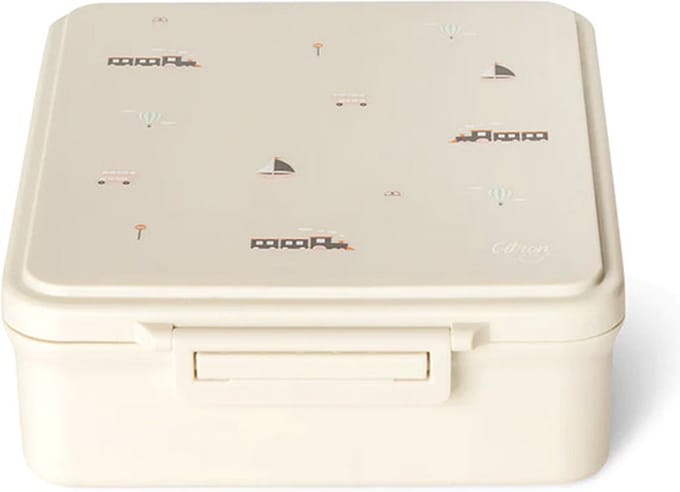 Citron | brooddoos met thermo lunchbox Vehicles