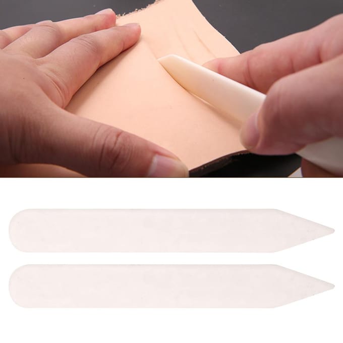2 Pièces Plioir Manuel Universel pour Papier Carte Outil de Rainage Artisanat DIY white