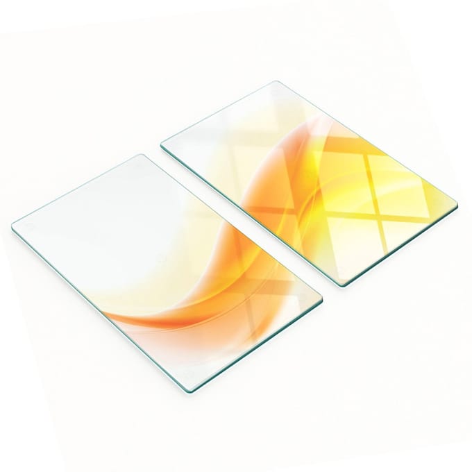 Multifunctionele decoratieve glazen panelen met abstract golfmotief, 2x30x52 cm