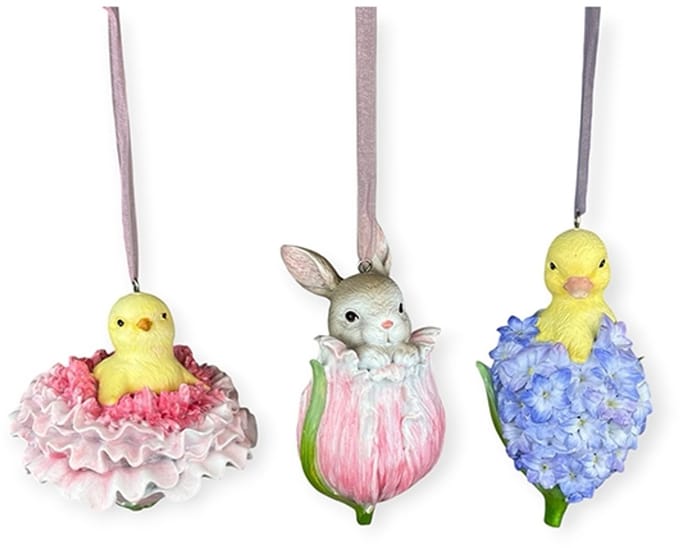 Goodwill - Peep/bunny/duck in flower - 9 cm - (set van 3 stuks)