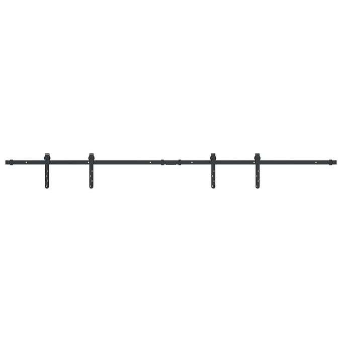 vidaXL - Ophangset - voor - schuifdeur - 200 - cm - koolstofstaal