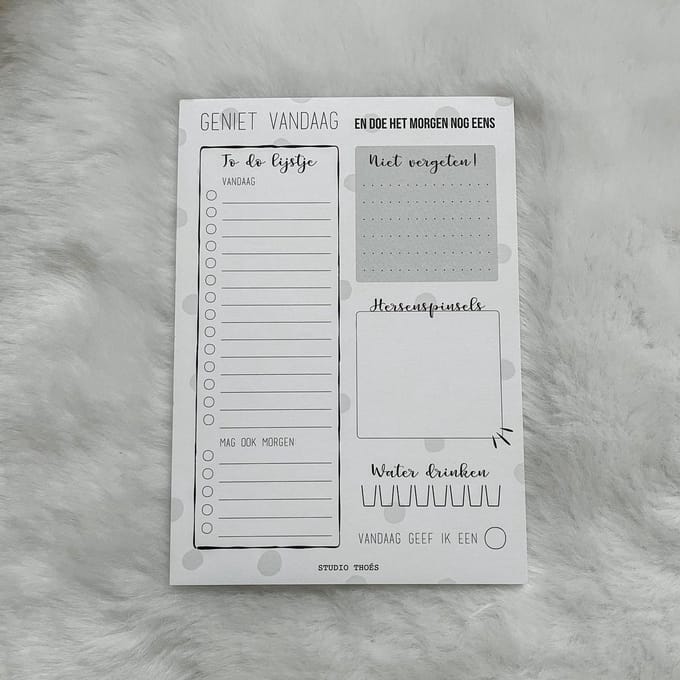 Dagplanner - Notitieblok A5 - Studio Thoés