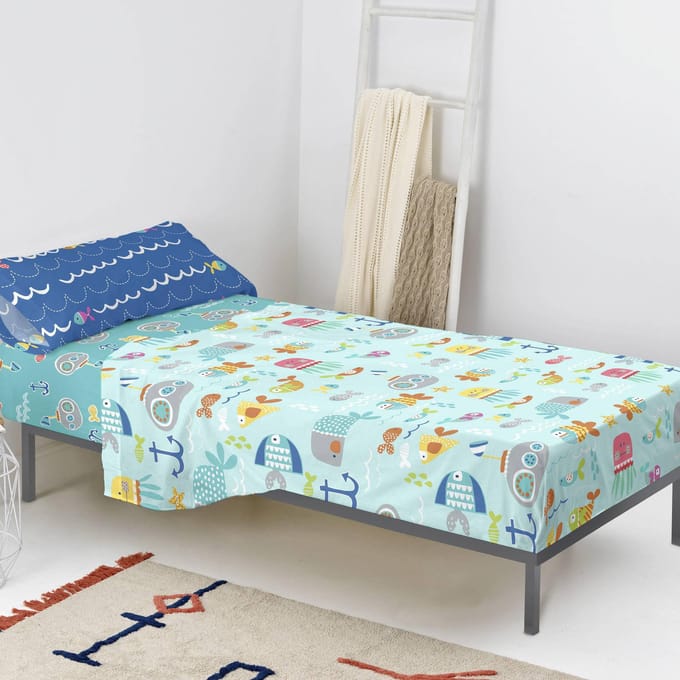 Kinderlakenset Sealife | Moshi Moshi