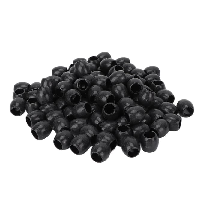 100 stuks Haarjuwelen Dreadlocks Zwart Haar Vlechtkralen DIY Haar Baard Decoratie Accessoires black