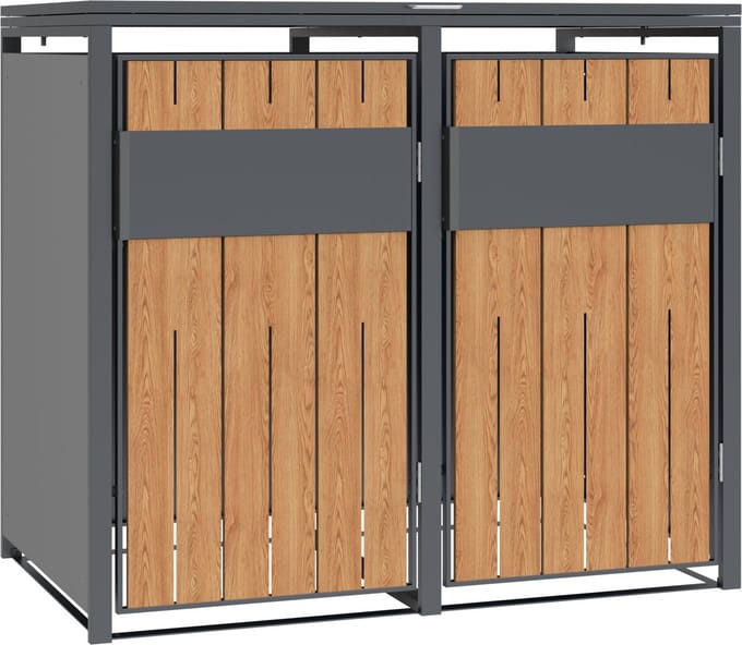 Viking Choice - Container ombouw - 2 containers - staal - antraciet, houtlook