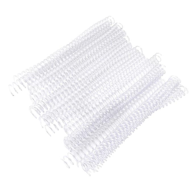 20 stuks 30-gaats losblad plastic bindringen spiraalringen voor A4-papier 19 mm transparant 19mm transparant