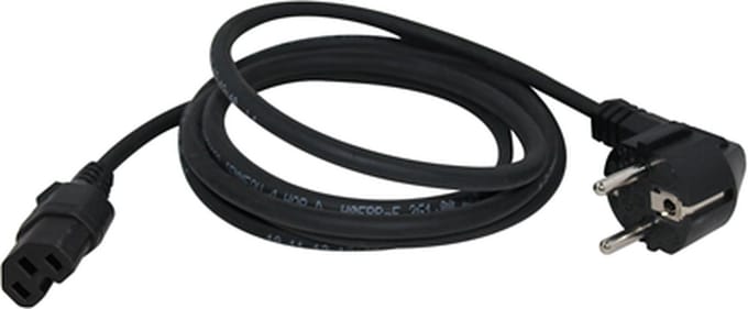 apparaatsnoer hittebestendig 3x1.00mm 2.0m zwart