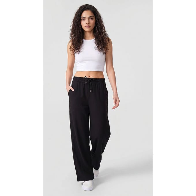 Mid-waist palazzo broek met koordjes