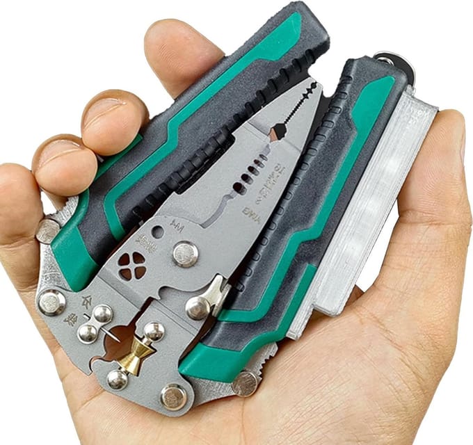 Draadstripper - Kabelstripper - Elektrisch Onderhoud - Geïntegreerde Schroevendraaier - 215 cm - Groen