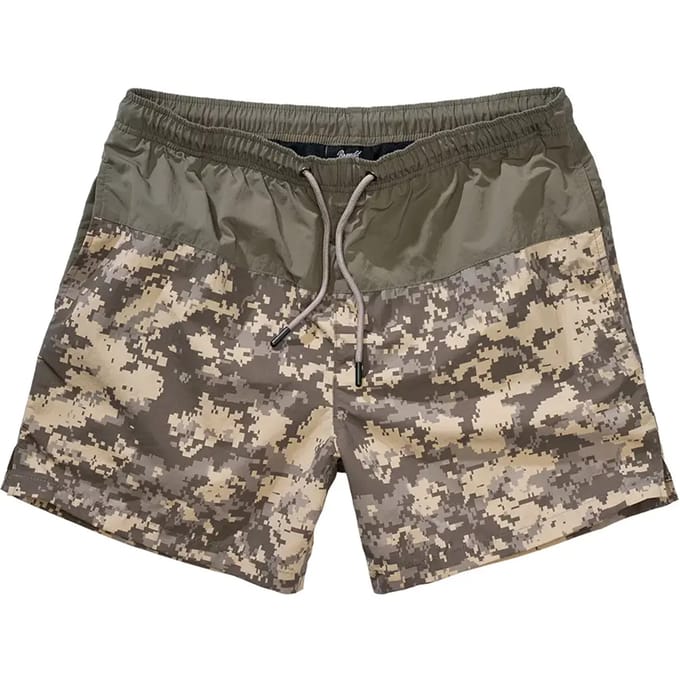 Brandit - Basic Zwemshorts - L - Olijfgroen/Bruin