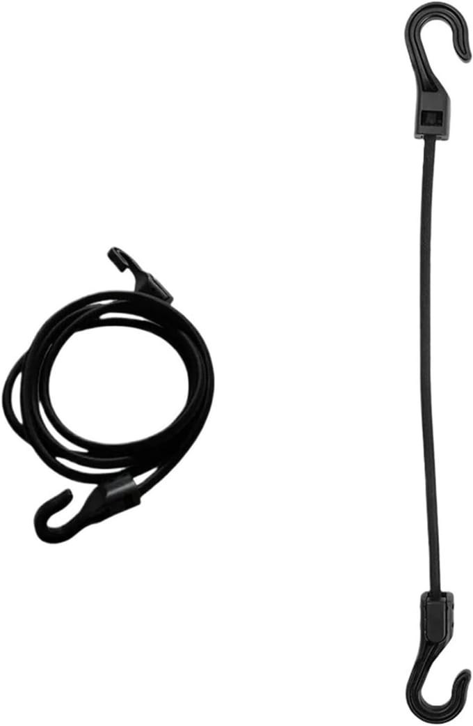 Elastische Spanband - Bagage Touw - Bagage Vastzetten - Met Haken - 32 cm - Zwart