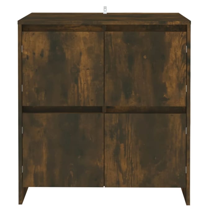 vidaXL - Dressoir - 70x41x75 - cm - bewerkt - hout - gerookt - eikenkleurig