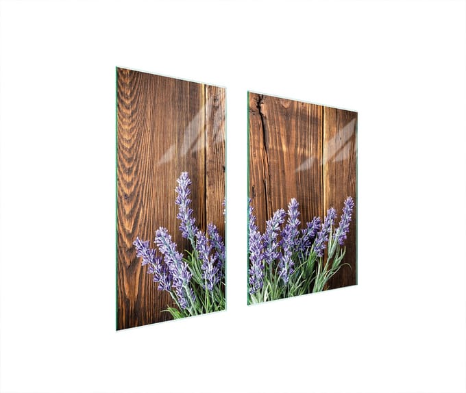 TMK ArtDeko - Glas Beschermplaat - 75x52 cm - Lawenda