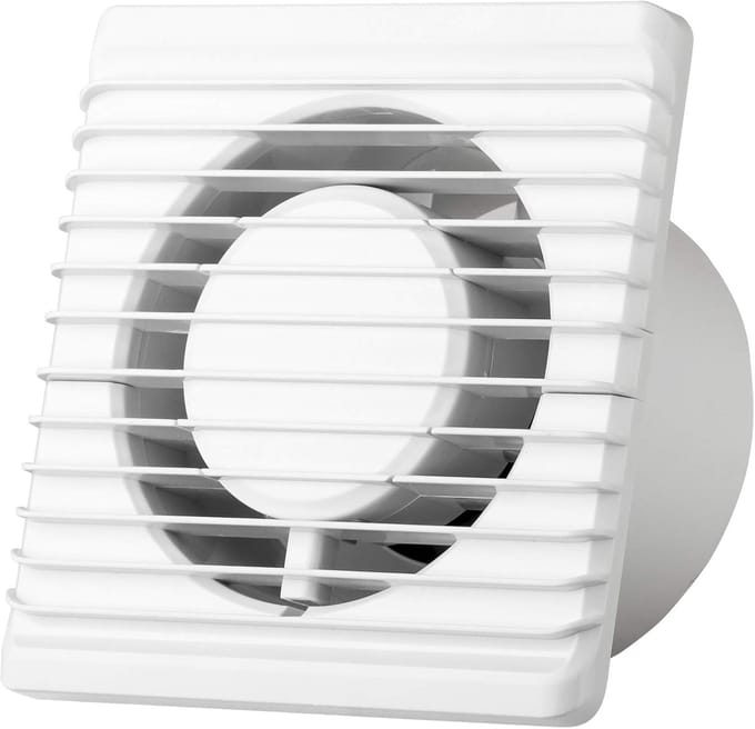 Stil Badkamerventilator 100mm met Trekkoord en Schakelaar - Wandmontage
