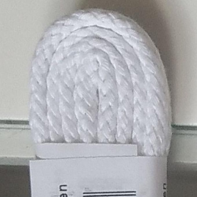 3.5 x 60 cm Wit ronde Cord veter 8824