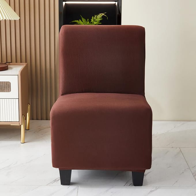 Housse de canapé un place large élastique Housse de fauteuil large Housse de protection Lavable Fauteuil extensible sans accoudoirs Canapé Couleur unie
