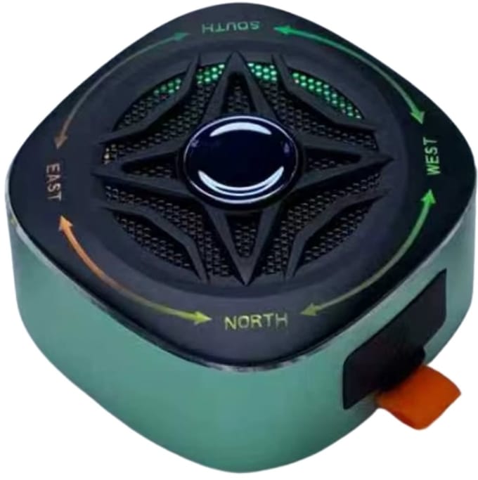 Fivesquare SpinWave Waterproof Speaker – Mini Bluetooth Speaker met Gyro-Spinner Design, RGB Licht, IPX7 & Bass/TWS Groen V6