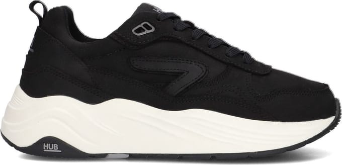 HUB Glide-w Sneakers - Leren Sneaker - Dames - Zwart - Maat 42