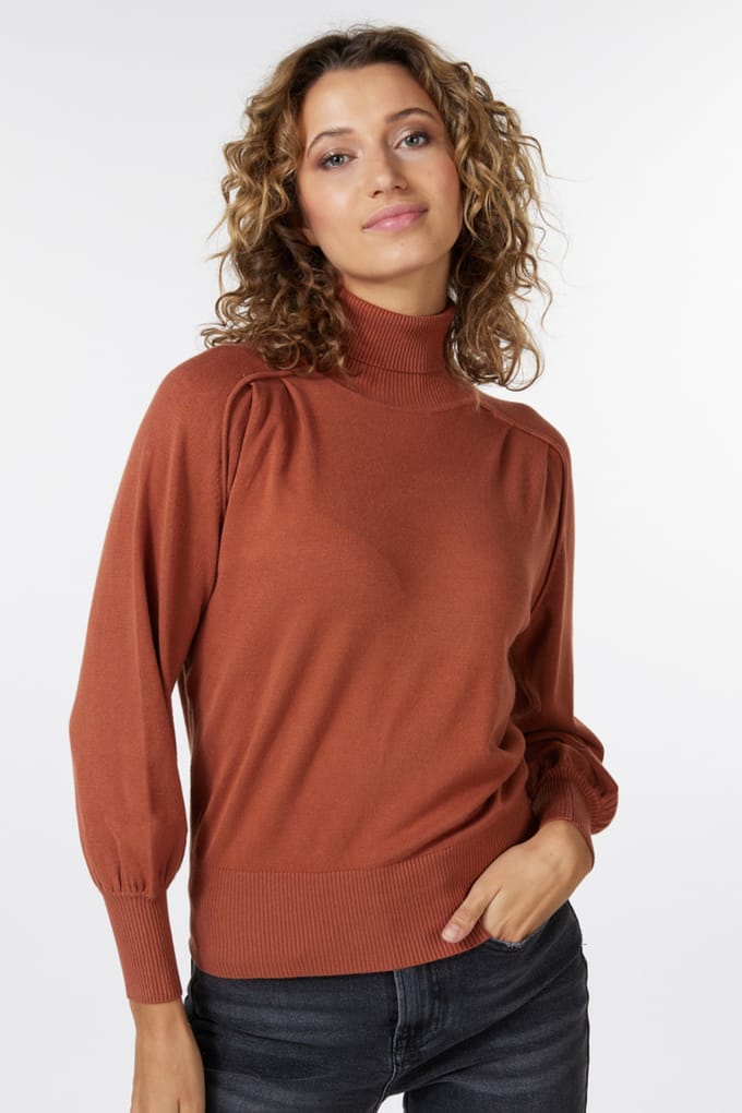 EsQualo Sweater Basic Pleats Col Copper Brown Taglia: XXL | Maglioni a maglia Outlet | Donna | Marrone