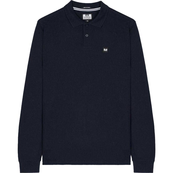 Weekend Offender Herenpoloshirt met lange mouwen (Marine)