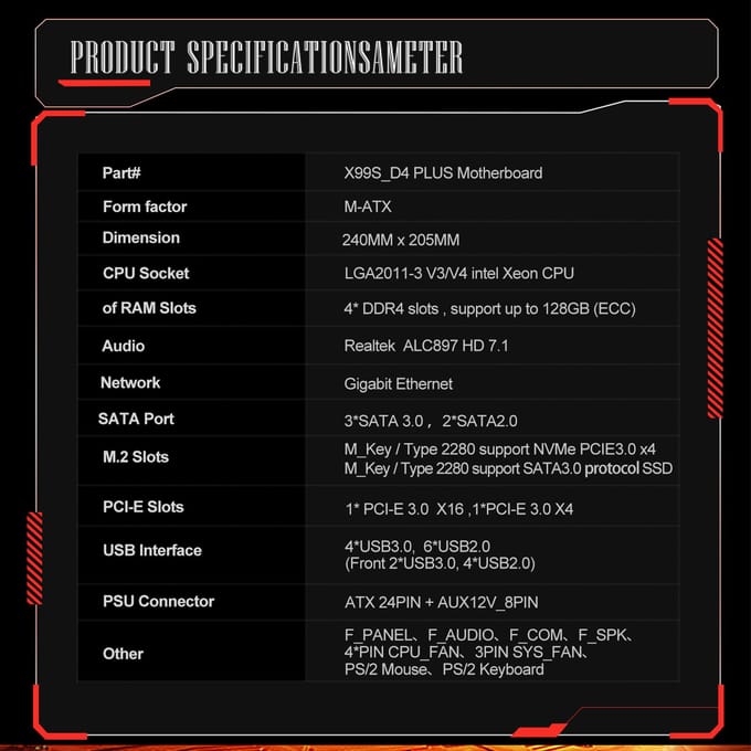 JINGSHA LGA 2011-3 V3V4 Intel Xeon Desktop MATX Moederbord PCI-E 3.0 X16 Thuiskantoor Gaming wit