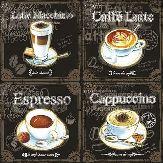 Lunch Servetten Types Of Coffee - Ambiente - 33x33 cm