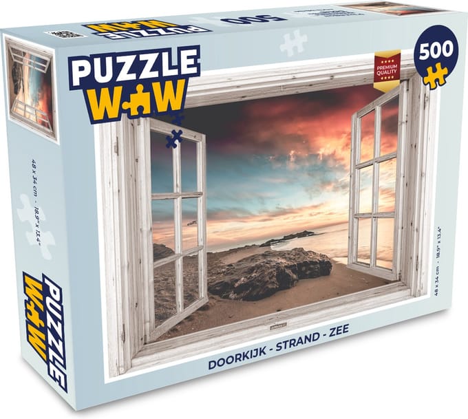 Puzzel Doorkijk - Strand - Zee - Legpuzzel - Puzzel 500 stukjes