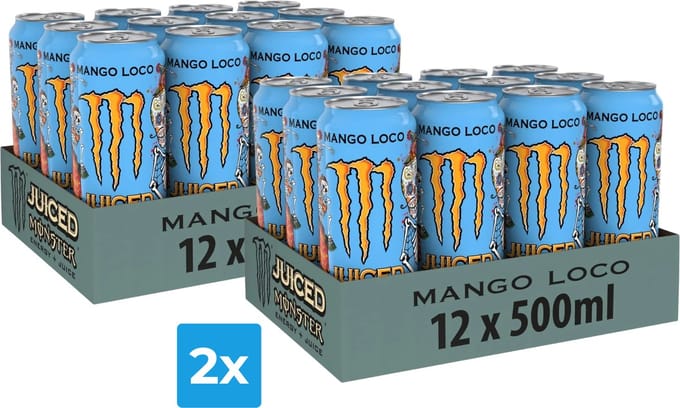 2x Monster Energy Juiced Mango Loco (12 x 500ml)