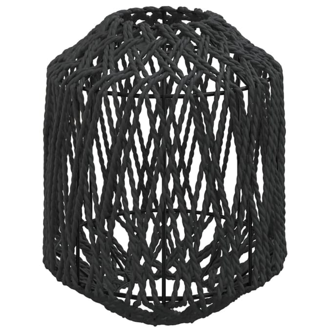 vidaXL - Lampenkap - Ø23x28 - cm - ijzer - en - papier - zwart