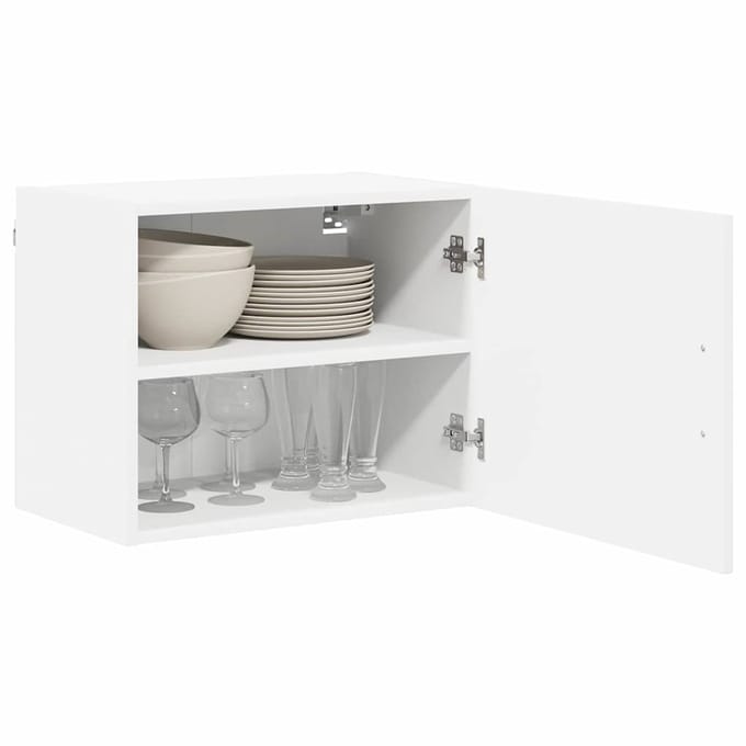 vidaXL Wandkast LUCCA 2 pcs Wit 50 x 31 x 40 cm Bewerkt hout