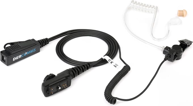 DerComms® Security headset voor Hytera PD705, PD715, PD755, PD785, PD795, PD985