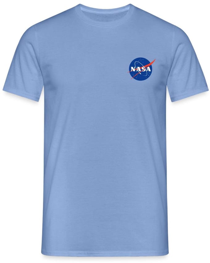 NASA Klassiek Logo Als Borstlogo T-Shirt Heren