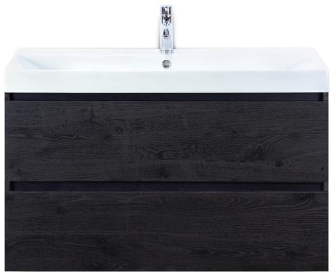 Maxx XL Badmeubelset 100 cm - Black Oak - Wastafel Just 1 Kraangat