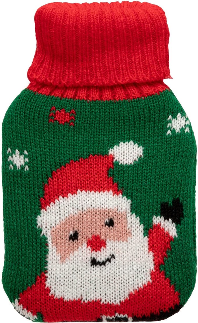 Fééric Lights and Christmas Warmwaterkruik Kerst - Kerstman - 7x12cm - Groen