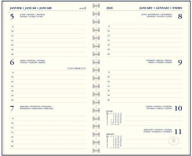 Agendavulling 2025 Ryam Memoplan 7 7dagen/2pagina's