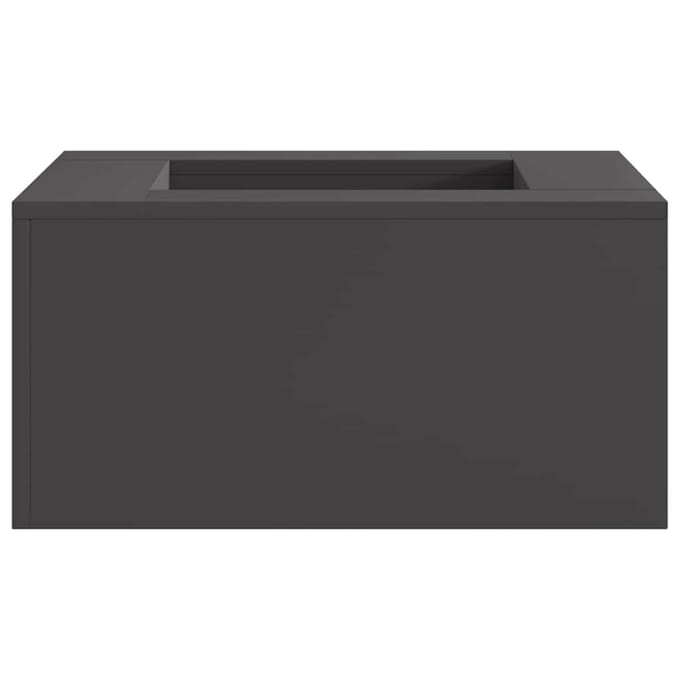 vidaXL - Vuurkom - Zwart - 60 - x - 60 - x - 30 - cm - weervast - staal
