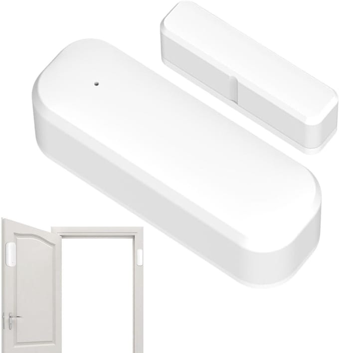 Wifi Deursensor - Slim Alarm - Huis Beveiligen - Directe Notificaties - 7x3.1x1.5cm - Wit