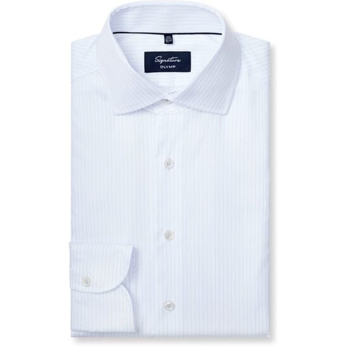 OLYMP Signature Overhemd, Tailored Fit, Signature Kent, Wit